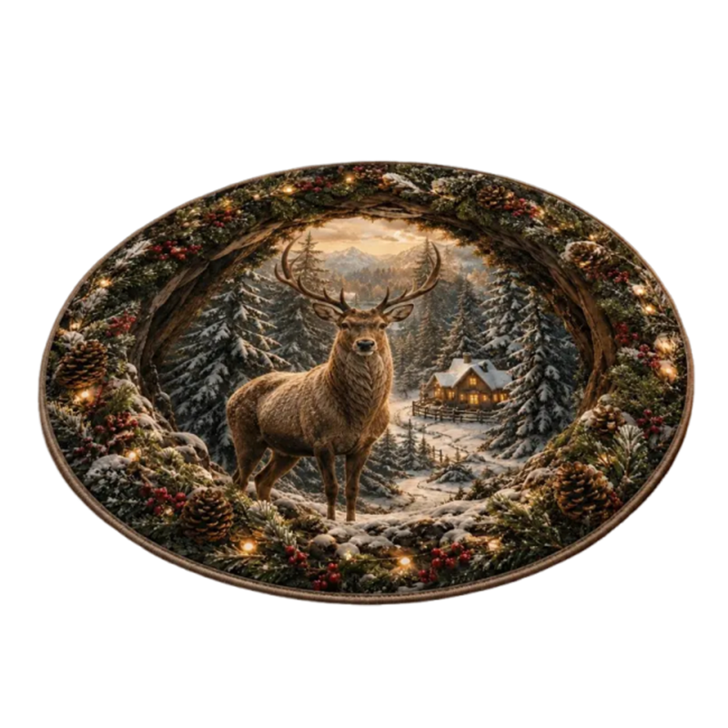 Ribili Christmas 3D Illusion Rug